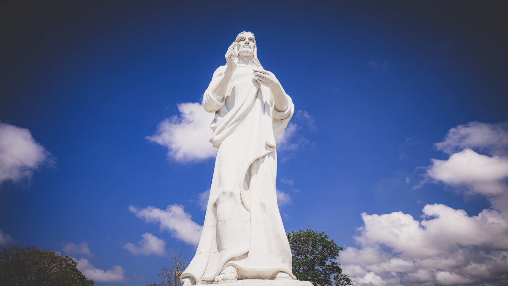 Christ of Havana statue overlooking Havana, Cuba.