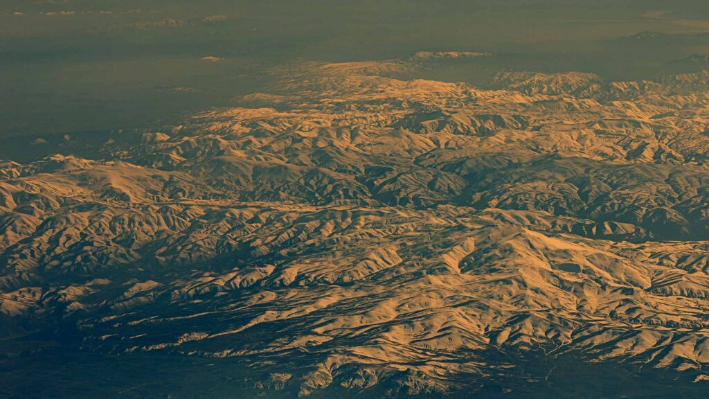 Expansive mountain landscape across northern Iraq.